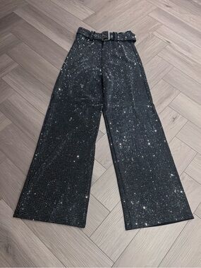 Sparkle Wide-Leg Women's pants - Black